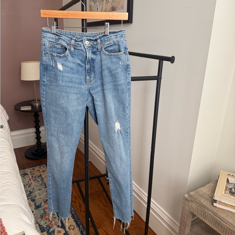 Old Navy O.G. Straight Light Blue Distressed Women's Jeans